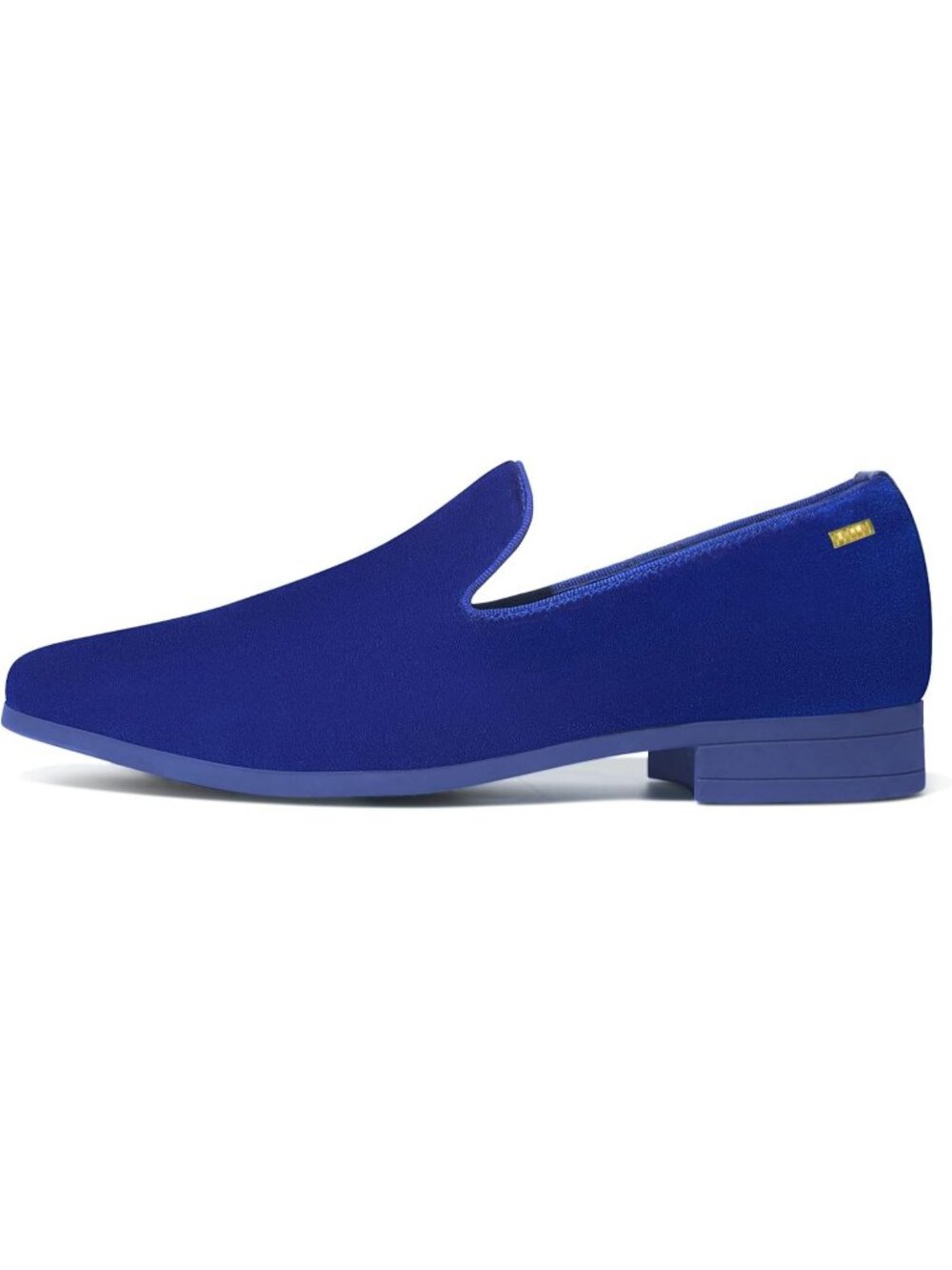 UUBARIS Men's Blue West Velvet Loafers Slip On Tuxedo Fashion Style Shoes - Picture 2 of 6